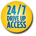 24 hours 7 days a week drive up access